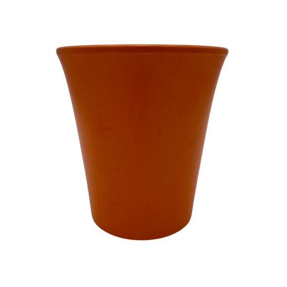 Vintage Orange Vase Made in Germany Flower Pot Flaired Top 6"x5.5" - Picture 1 of 9